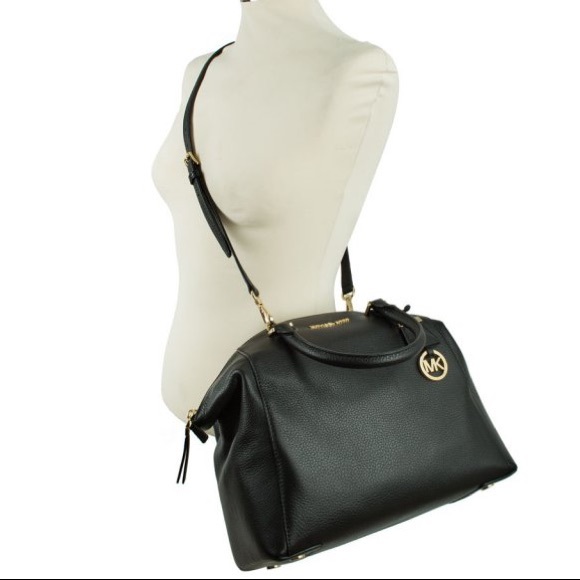 NWT Michael Kors large pebbled leather satchel bag & crossbody shoulder strap - Picture 2 of 6